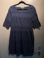 Indigo / Marks & Spencer kanten  stretch jurk maat 44, Marks & Spencer, Blauw, Maat 42/44 (L), Knielengte