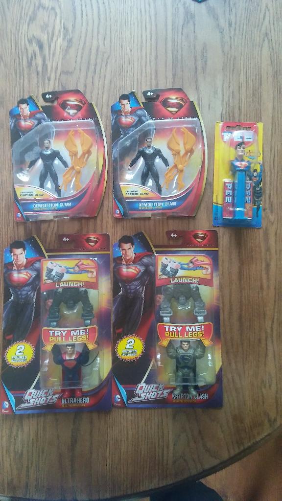 Superman Superheld Pez actie figuren setje poppetjes, Ophalen of Verzenden, Zo goed als nieuw, Actiefiguur of Pop