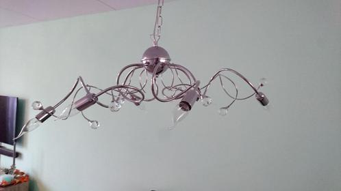 Design hanglamp Lindby, Huis en Inrichting, Lampen | Hanglampen, Gebruikt, Minder dan 50 cm, Glas, Metaal, Ophalen of Verzenden