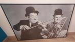 Laurel en Hardy poster ingelijst, Huis en Inrichting, Ophalen, Zo goed als nieuw, Foto of Poster