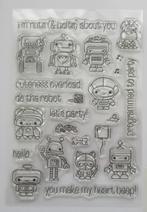 Clear stempels  - Mini Robot, Hobby en Vrije tijd, Stempelen, Ophalen of Verzenden, Zo goed als nieuw, Clearstamp