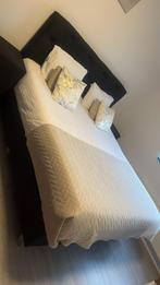Zwarte boxspring, Zwart, Tweepersoons, Ophalen of Verzenden, Zo goed als nieuw