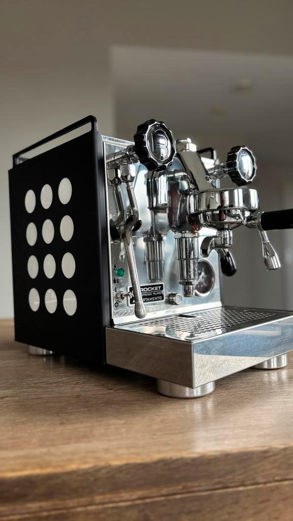 Rocket Appartamento Espresso Machine - Zwart/Wit/RVS, Witgoed en Apparatuur, Koffiezetapparaten, Zo goed als nieuw, Gemalen koffie