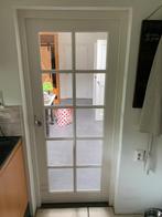 Deur met blank glas, Doe-het-zelf en Verbouw, Deuren en Horren, Ophalen, Gebruikt, 80 tot 100 cm, Binnendeur