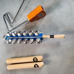 2 trommeltjes/claves/vibraslap/jinglebell/percussie/muziek, Muziek en Instrumenten, Percussie, Ophalen of Verzenden, Gebruikt