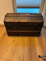 Oude houten schatkist/reiskist - decoratief, Ophalen, Gebruikt, 50 tot 100 cm, 50 tot 75 cm