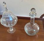 Bonbonniere en karaf, Antiek en Kunst, Antiek | Glas en Kristal, Ophalen of Verzenden