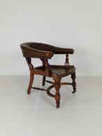 Engelse Victoriaanse Mahoniehouten Bureaustoel library chair, Ophalen