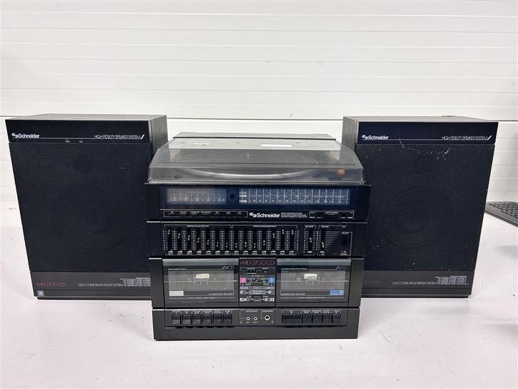 A6923. Schneider Midi 2700.1 stereotoren met boxen, Audio, Tv en Foto, Stereo-sets, Gebruikt, Cassettedeck, Overige merken, Ophalen