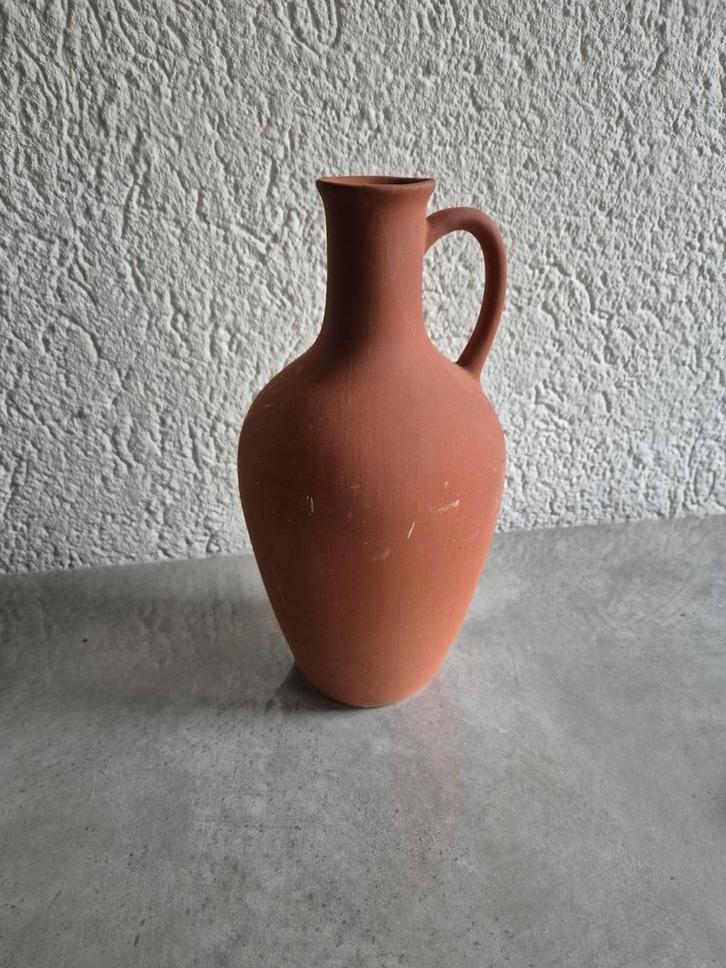 Aardewerk Kruik met Handvat, Huis en Inrichting, Woonaccessoires | Vazen, Gebruikt, Overige kleuren, Minder dan 50 cm, Aardewerk of Porselein