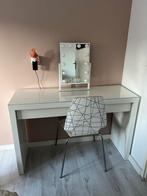 MALM Toilettafel met stoel, Huis en Inrichting, Tafels | Kaptafels, Ophalen, Gebruikt, 100 tot 150 cm, Minder dan 100 cm