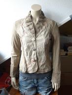 Een erg mooi bruin/beige jasje van Elly Italia - maat 38, Maat 38/40 (M), Beige, Ophalen of Verzenden, Jasje
