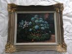 Antiek schilderij op paneel - Boeket Hortensia’s, Antiek en Kunst, Kunst | Schilderijen | Klassiek, Ophalen