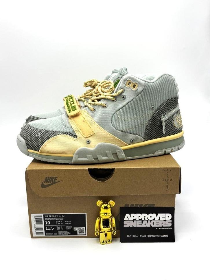 Nike Air Trainer 1 SP Travis Scott Grey Haze US10 44, Kleding | Heren, Schoenen, Zo goed als nieuw, Sneakers of Gympen, Overige kleuren