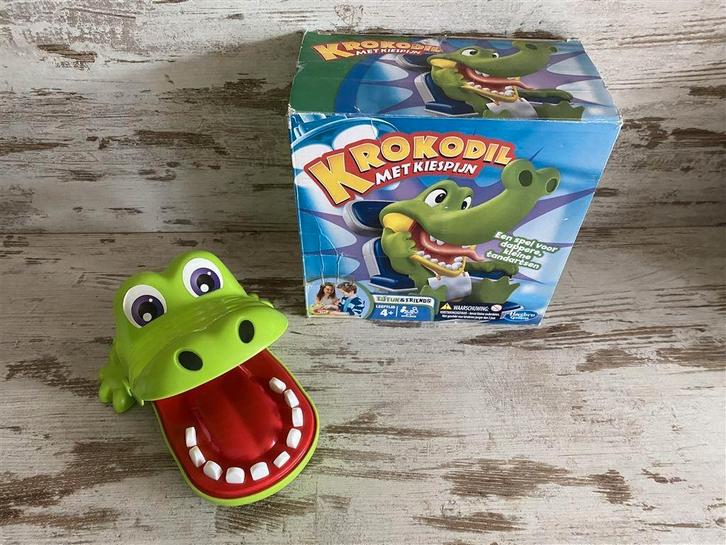krokodil met kiespijn hasbro gaming [s856], Hobby en Vrije tijd, Gezelschapsspellen | Bordspellen, Zo goed als nieuw, Ophalen of Verzenden