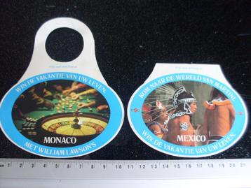2x sticker martini logo mexico monaco vakantie 1974 beschikbaar voor biedingen