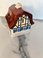 Ursula Leyk theelicht huisje, duits keramiek 1989,gesigneerd, Ophalen of Verzenden, Zo goed als nieuw