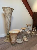 Mooie complete marmer look glazen set “Jozefina Crosno”, Ophalen, Overige kleuren, Minder dan 50 cm, Glas