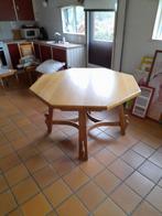 Eiken tafel achtkant 125 cm door snee, Huis en Inrichting, Ophalen, Gebruikt, Eikenhout, Eiken