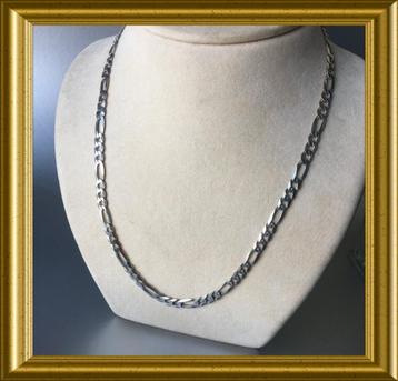 Zilveren ketting figaro schakel, lengte 50 cm beschikbaar voor biedingen