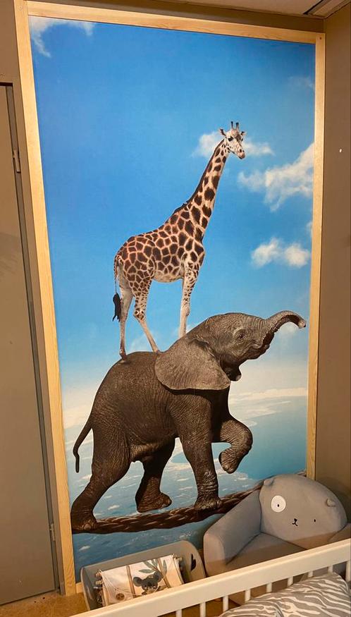 Wanddecoratie Olifant-Giraf, Kinderen en Baby's, Kinderkamer | Inrichting en Decoratie, Nieuw, Wanddecoratie, Ophalen of Verzenden