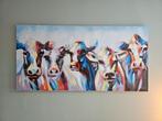 Schilderij koeien 70x140, Antiek en Kunst, Kunst | Schilderijen | Modern, Ophalen