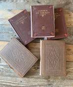 5 antieke oude boeken en staten bijbel mooie kaft, Antiek en Kunst, Ophalen of Verzenden