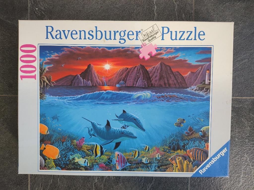 Ravensburger puzzel Dolfijnen (1000 stukjes), Ophalen, 500 t/m 1500 stukjes, Zo goed als nieuw, Legpuzzel