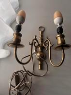 Vintage Messing Wandlamp, Ophalen of Verzenden, Gebruikt, Metaal