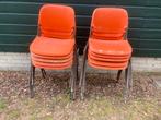 Stapelstoelen 10 stuks, Huis en Inrichting, Stoelen, Ophalen, Gebruikt, Rood, Metaal