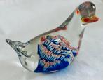 Presse Papier Murano glazen Eendje/Vogel  millefiori, Ophalen of Verzenden