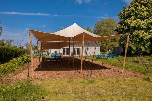 Stretchtent te huur: €450,00 (10x6.5), Hobby en Vrije tijd, Overige Hobby en Vrije tijd, Zo goed als nieuw, Ophalen