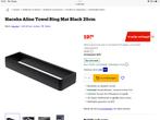 Haceka Aline Towel Ring Mat Black 25cm, Ophalen, Nieuw, Zwart, Overige typen