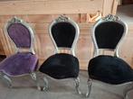 3x barok zacht fluwelen stoelen, Huis en Inrichting, Stoelen, Ophalen