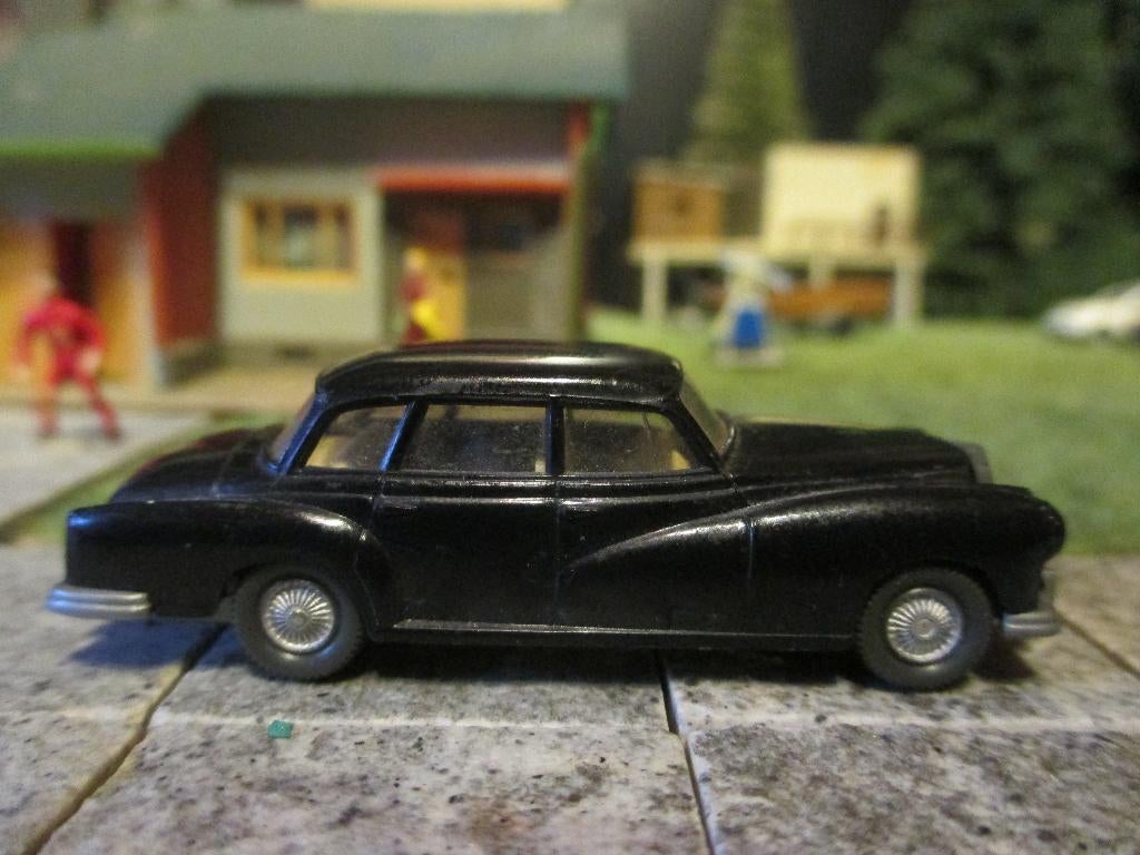 1957-62 Mercedes Benz W189 300 D - Wiking zwart ( mist ster), Ophalen of Verzenden, Gebruikt, Auto, Wiking