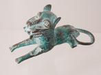 Div obj. 400 gr. Bronzen Benin luipaard, Nigeria (160222-02), Ophalen of Verzenden