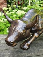 STIER / WALL STREET STIER / BRONS / 88 CM LANG, Antiek en Kunst, Ophalen