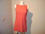 Ladress koraal kleurige stretch top iets langer model XS