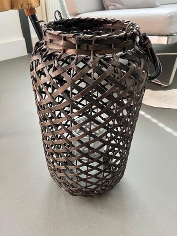 Windlicht | Lantaarn | Kandelaar | Gevlochten | Rotan beschikbaar voor biedingen