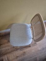 5 eetkamerstoelen - Beige, Webbing, Rotan & Metaal, Ophalen, Bruin, Zo goed als nieuw, Metaal