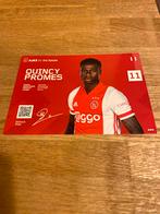 Ajax Spelerskaart Quincy Promes, Ophalen of Verzenden, Zo goed als nieuw, Ajax, Spelerskaart
