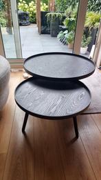 2 x Woood bijzettafels / salontafels Mesa donkerbruin, Huis en Inrichting, Tafels | Salontafels, Ophalen, Gebruikt, 50 tot 100 cm