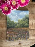 Bloemenveld Acryl Schilderij, Antiek en Kunst, Ophalen of Verzenden