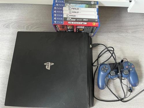 Playstation 4 Pro 1TB met diverse spellen, Spelcomputers en Games, Spelcomputers | Sony PlayStation 4, Gebruikt, Pro, 1 TB, Met 1 controller