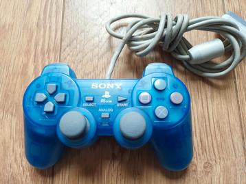 Originele Sony PsOne transparant ice blue controller  beschikbaar voor biedingen