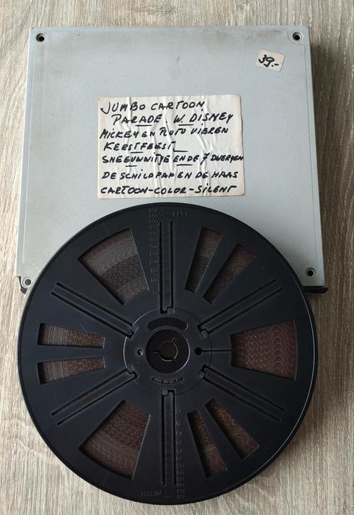 super 8  4 WALT DISNEY CARTOONS OP EEN SPOEL, Audio, Tv en Foto, Filmrollen, 8mm film, Ophalen of Verzenden