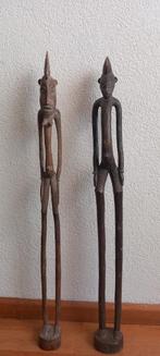 Senufo Ivoorkust ? 2x Afrikaans houten beeld man en vrouw, Ophalen of Verzenden