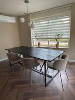 WOOOD Silas Eettafel – Essen Blacknight – 220x90 cm, Huis en Inrichting, Tafels | Eettafels, Ophalen, 200 cm of meer, 50 tot 100 cm