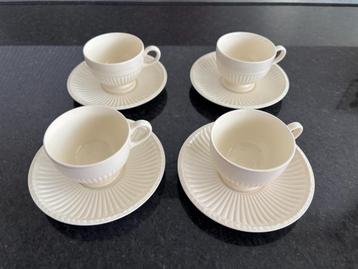 Wedgwood Edme theekop met schotel. Set van 4.  beschikbaar voor biedingen