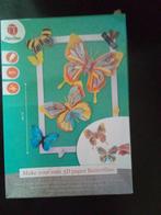 3D vlinders in lijstje, papieren vlinders knutselpakketje, Ophalen of Verzenden, Nieuw, Materiaal